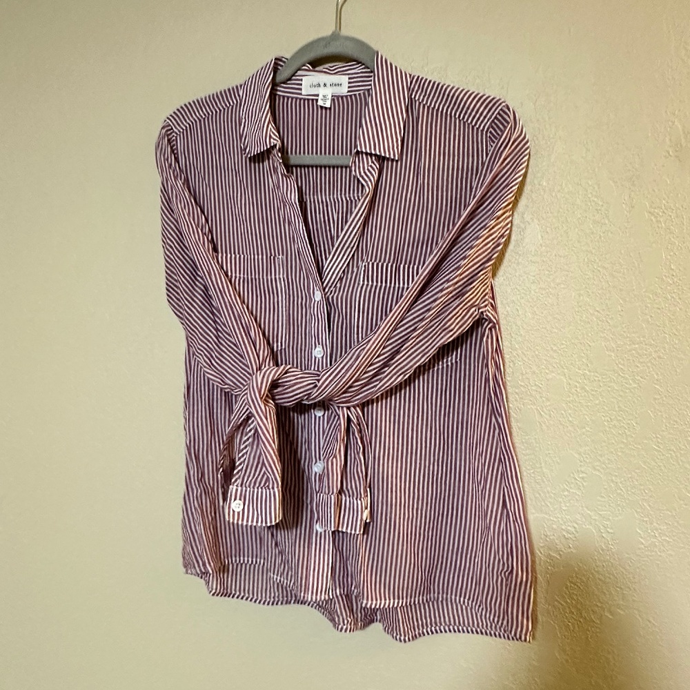 cloth & stone - Striped Button-Up | Size Medium